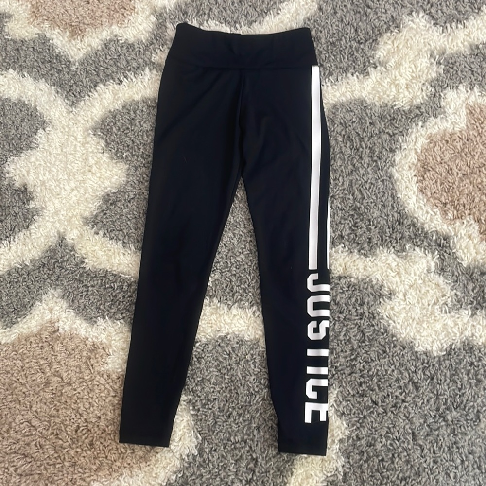 Justice Black Leggings Girls size 8